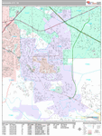 Missouri City Wall Map Premium Style